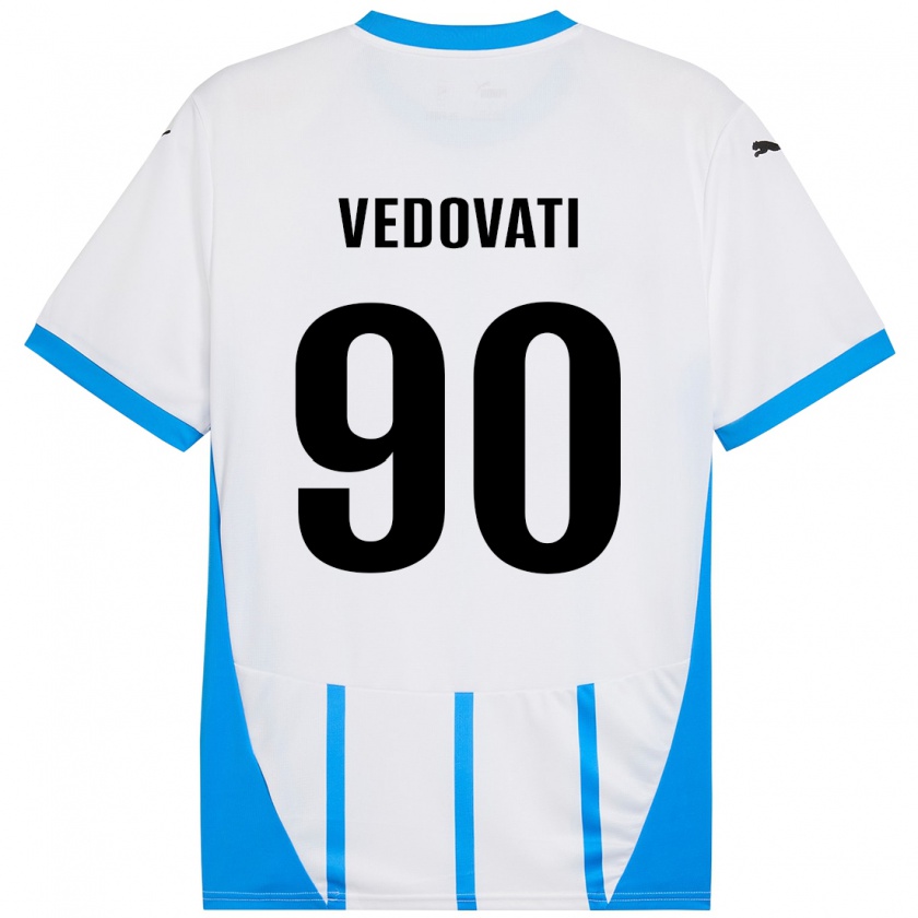 Kandiny Herren Gabriele Vedovati #90 Weiß Blau Auswärtstrikot Trikot 2024/25 T-Shirt