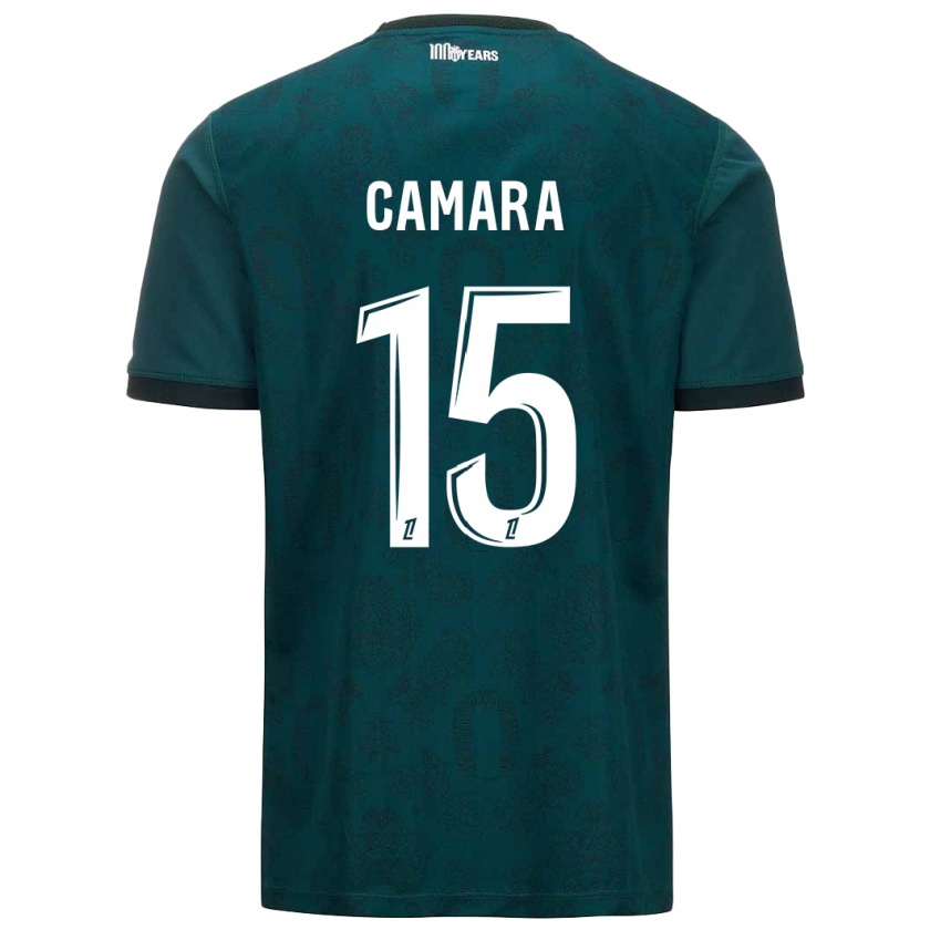 Kandiny Herren Lamine Camara #15 Dunkelgrün Auswärtstrikot Trikot 2024/25 T-Shirt