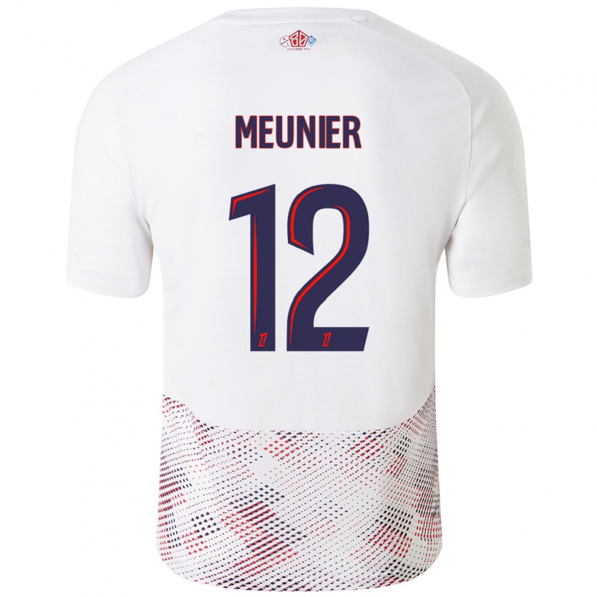 Kandiny Herren Thomas Meunier #12 Weiß Königsblau Auswärtstrikot Trikot 2024/25 T-Shirt