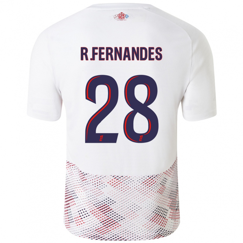 Kandiny Herren Rafael Fernandes #28 Weiß Königsblau Auswärtstrikot Trikot 2024/25 T-Shirt