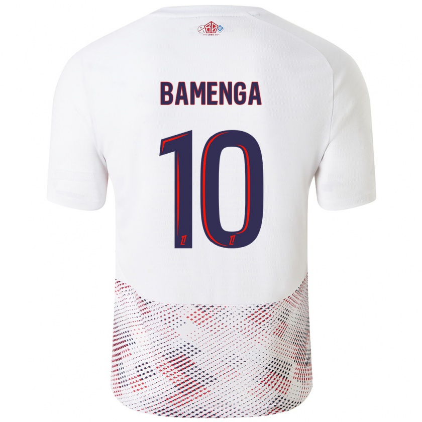 Kandiny Herren Naomie Bamenga #10 Weiß Königsblau Auswärtstrikot Trikot 2024/25 T-Shirt