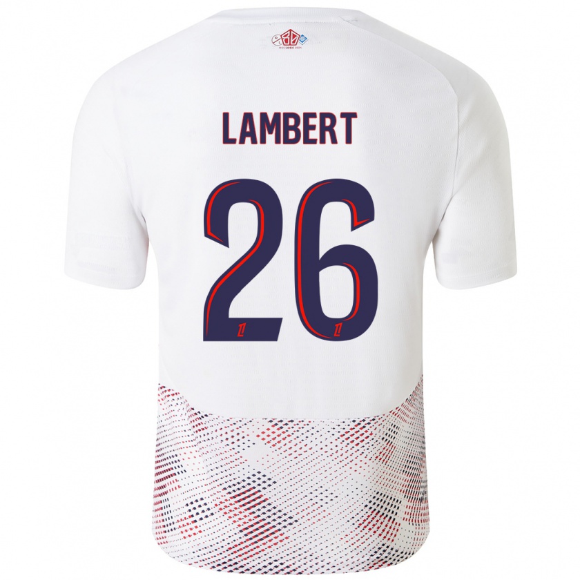 Kandiny Herren Anaïs Lambert #26 Weiß Königsblau Auswärtstrikot Trikot 2024/25 T-Shirt