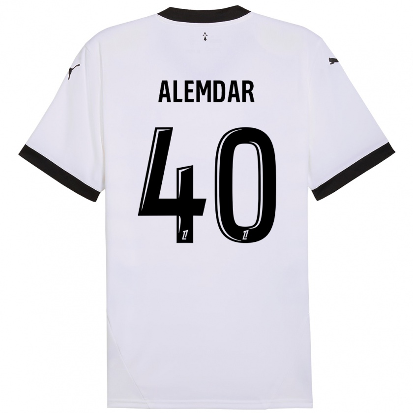 Kandiny Herren Doğan Alemdar #40 Weiß Schwarz Auswärtstrikot Trikot 2024/25 T-Shirt