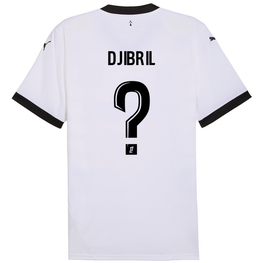 Kandiny Herren Djibril Diallo #0 Weiß Schwarz Auswärtstrikot Trikot 2024/25 T-Shirt