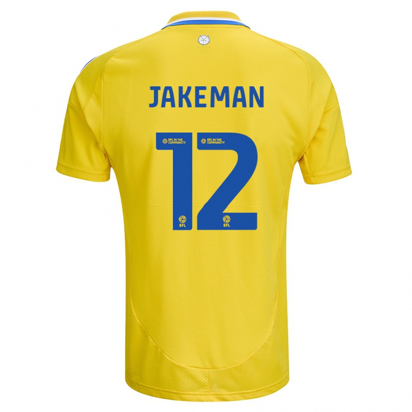 Kandiny Herren Harriet Jakeman #12 Gelb Blau Auswärtstrikot Trikot 2024/25 T-Shirt