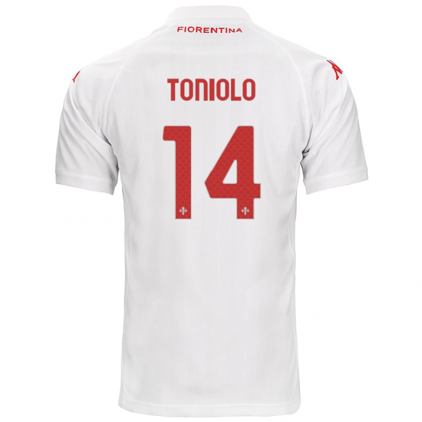 Kandiny Herren Martina Toniolo #14 Weiß Auswärtstrikot Trikot 2024/25 T-Shirt