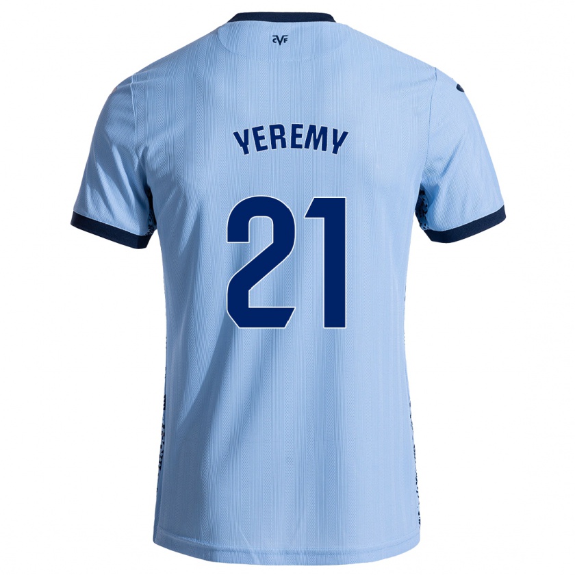 Kandiny Herren Yéremy Pino #21 Himmelblau Auswärtstrikot Trikot 2024/25 T-Shirt