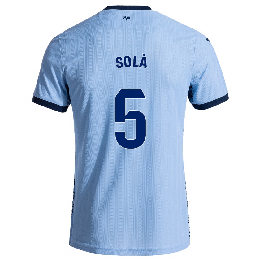 Kandiny Herren Arnau Solà #5 Himmelblau Auswärtstrikot Trikot 2024/25 T-Shirt