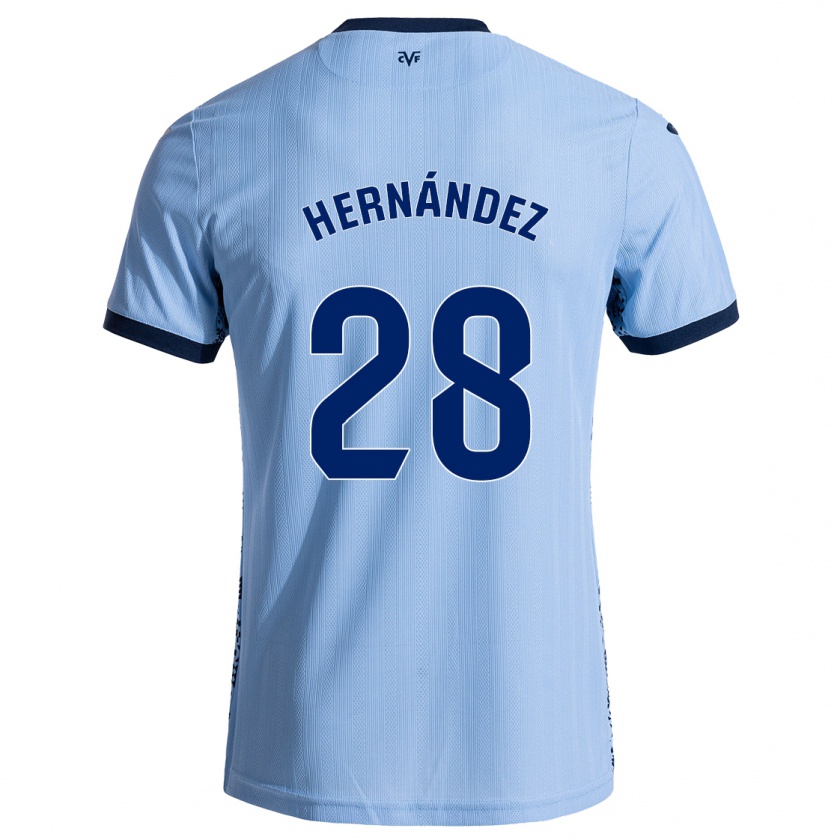 Kandiny Herren Gerard Hernández #28 Himmelblau Auswärtstrikot Trikot 2024/25 T-Shirt