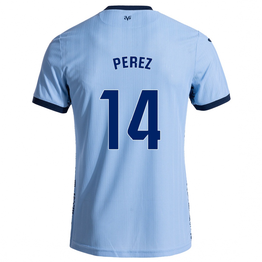 Kandiny Herren Nerea Pérez #14 Himmelblau Auswärtstrikot Trikot 2024/25 T-Shirt