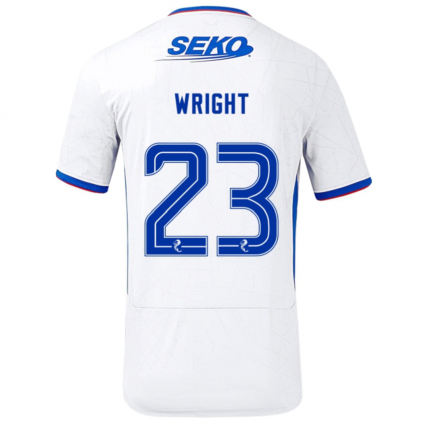 Kandiny Herren Scott Wright #23 Weiß Blau Auswärtstrikot Trikot 2024/25 T-Shirt