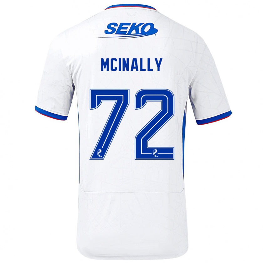 Kandiny Herren Darren Mcinally #72 Weiß Blau Auswärtstrikot Trikot 2024/25 T-Shirt