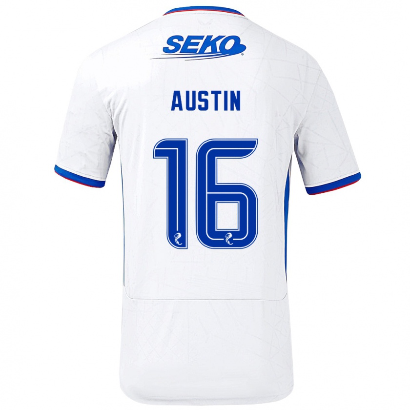 Kandiny Herren Eilidh Austin #16 Weiß Blau Auswärtstrikot Trikot 2024/25 T-Shirt