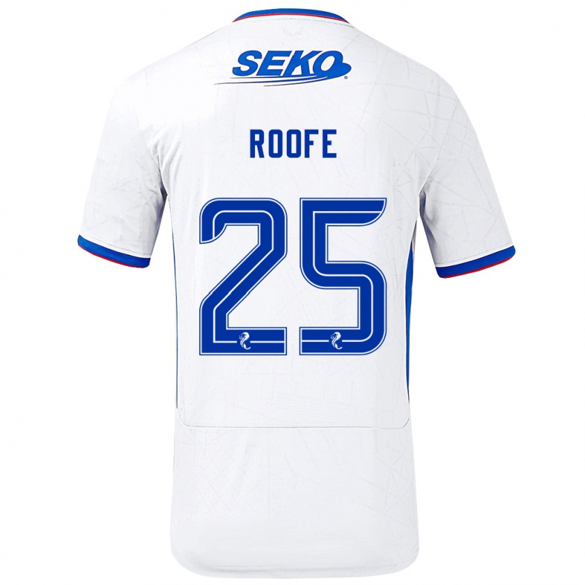 Kandiny Herren Kemar Roofe #25 Weiß Blau Auswärtstrikot Trikot 2024/25 T-Shirt