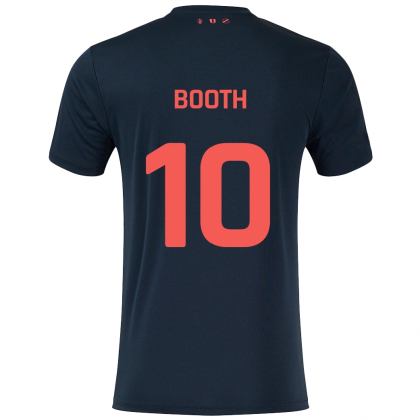 Kandiny Herren Taylor Booth #10 Schwarz Rot Auswärtstrikot Trikot 2024/25 T-Shirt