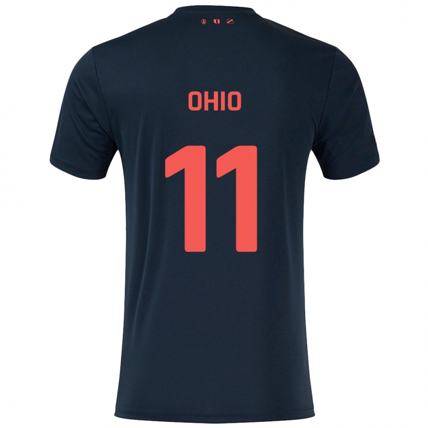 Kandiny Herren Noah Ohio #11 Schwarz Rot Auswärtstrikot Trikot 2024/25 T-Shirt