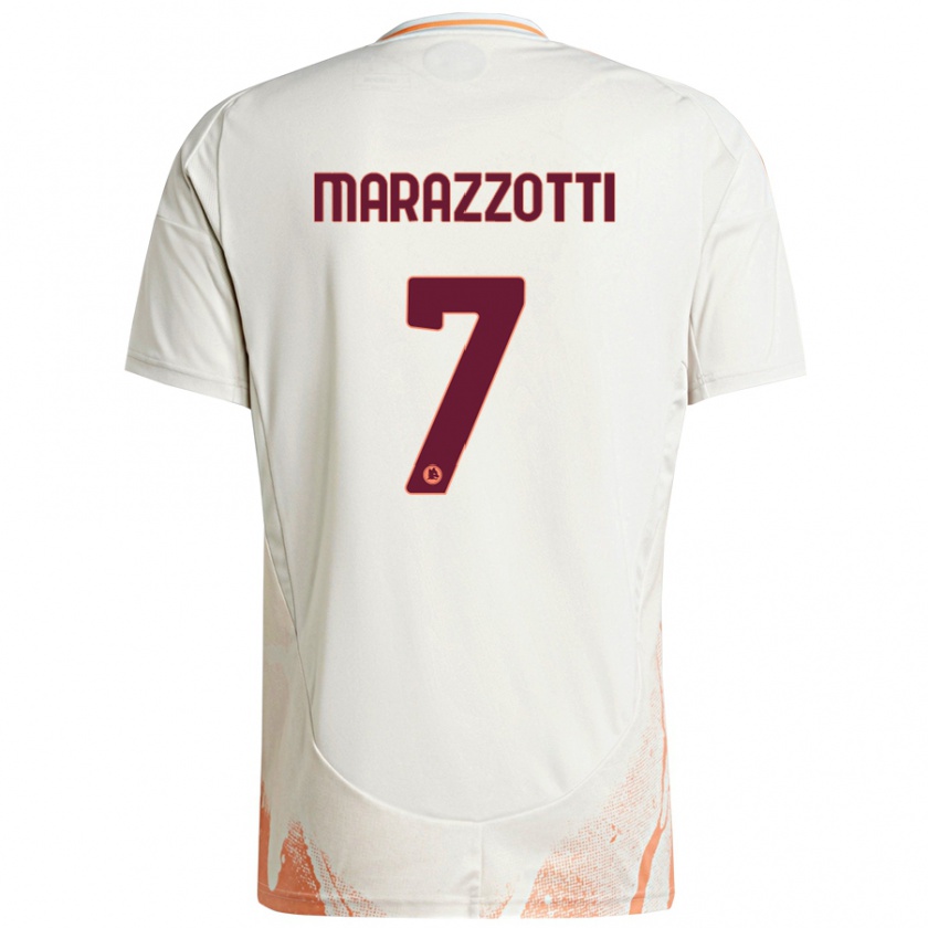 Kandiny Herren Fabrizio Marazzotti #7 Cremeweiß Orange Auswärtstrikot Trikot 2024/25 T-Shirt