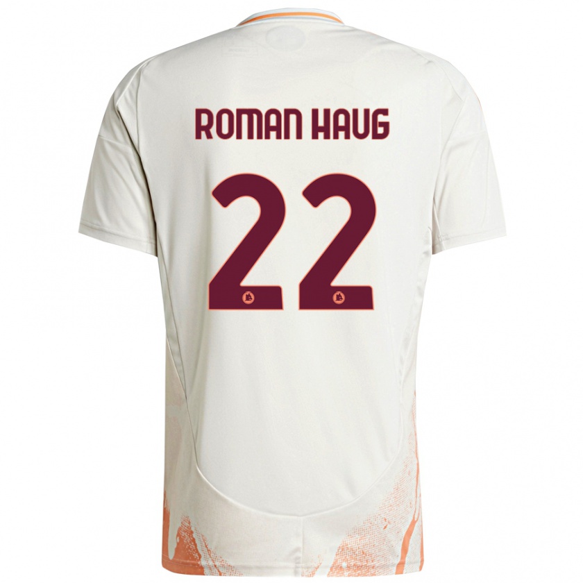 Kandiny Herren Sophie Roman Haug #22 Cremeweiß Orange Auswärtstrikot Trikot 2024/25 T-Shirt