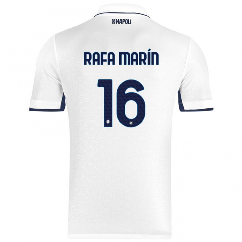 Kandiny Herren Rafa Marín #16 Weiß Königsblau Auswärtstrikot Trikot 2024/25 T-Shirt