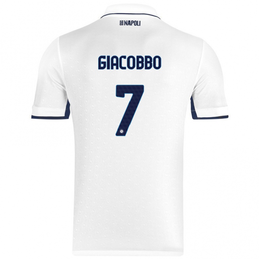 Kandiny Herren Giulia Giacobbo #7 Weiß Königsblau Auswärtstrikot Trikot 2024/25 T-Shirt