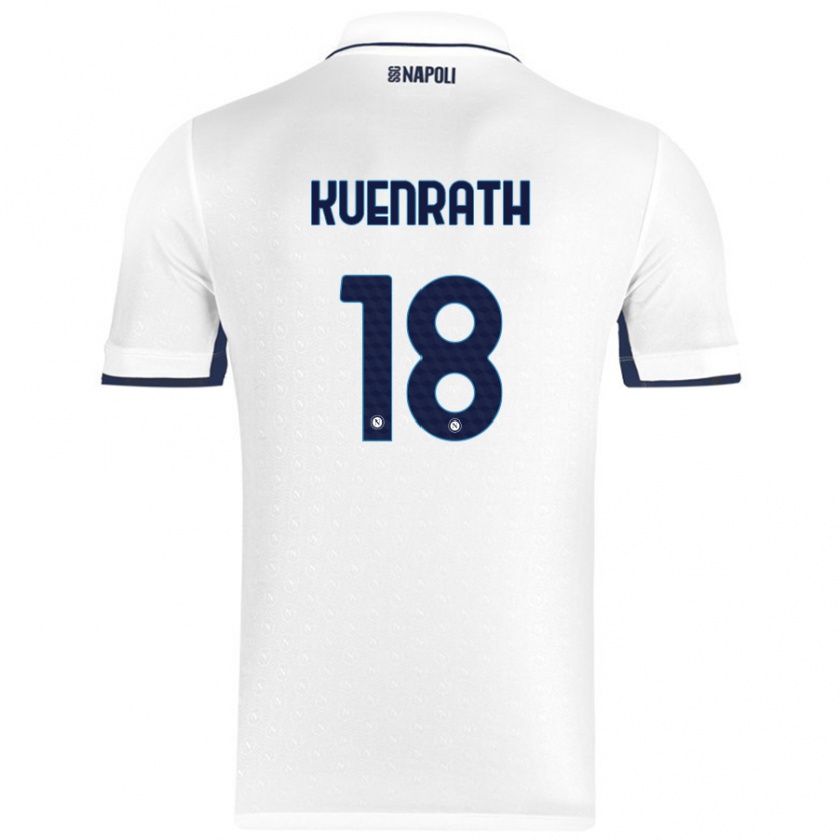 Kandiny Herren Melanie Kuenrath #18 Weiß Königsblau Auswärtstrikot Trikot 2024/25 T-Shirt