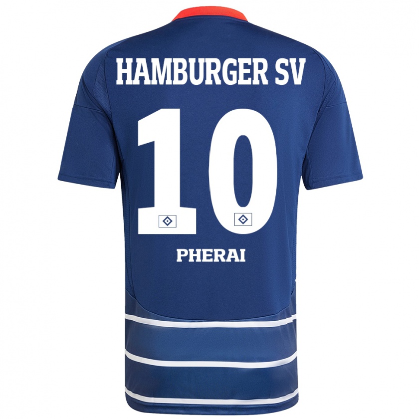 Kandiny Herren Immanuel Pherai #10 Dunkelblau Auswärtstrikot Trikot 2024/25 T-Shirt