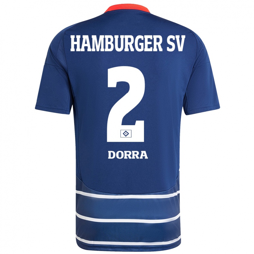 Kandiny Herren Raphael Dorra #2 Dunkelblau Auswärtstrikot Trikot 2024/25 T-Shirt