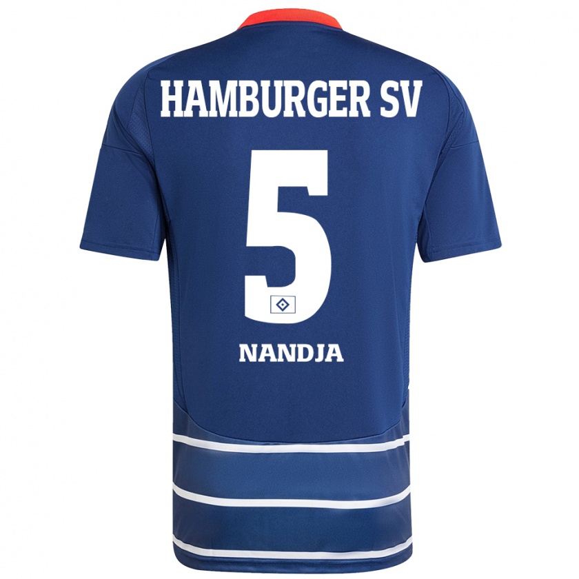 Kandiny Herren Shafiq Nandja #5 Dunkelblau Auswärtstrikot Trikot 2024/25 T-Shirt