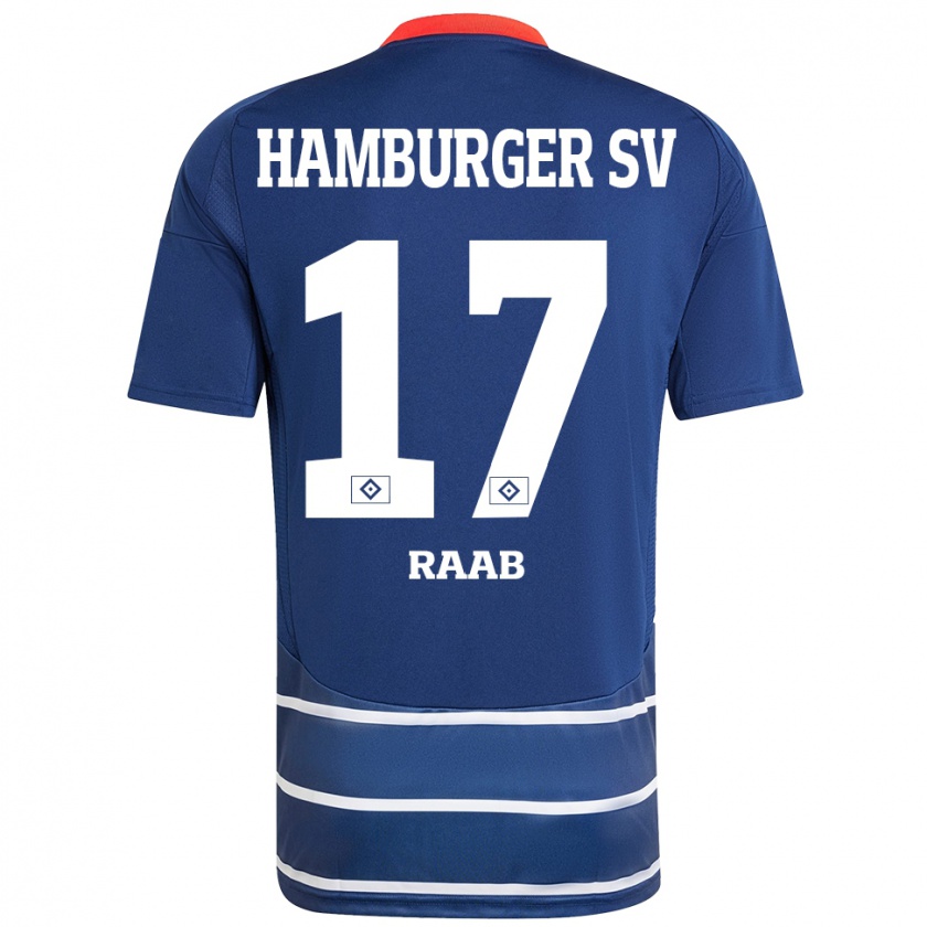 Kandiny Herren Lotte Raab #17 Dunkelblau Auswärtstrikot Trikot 2024/25 T-Shirt