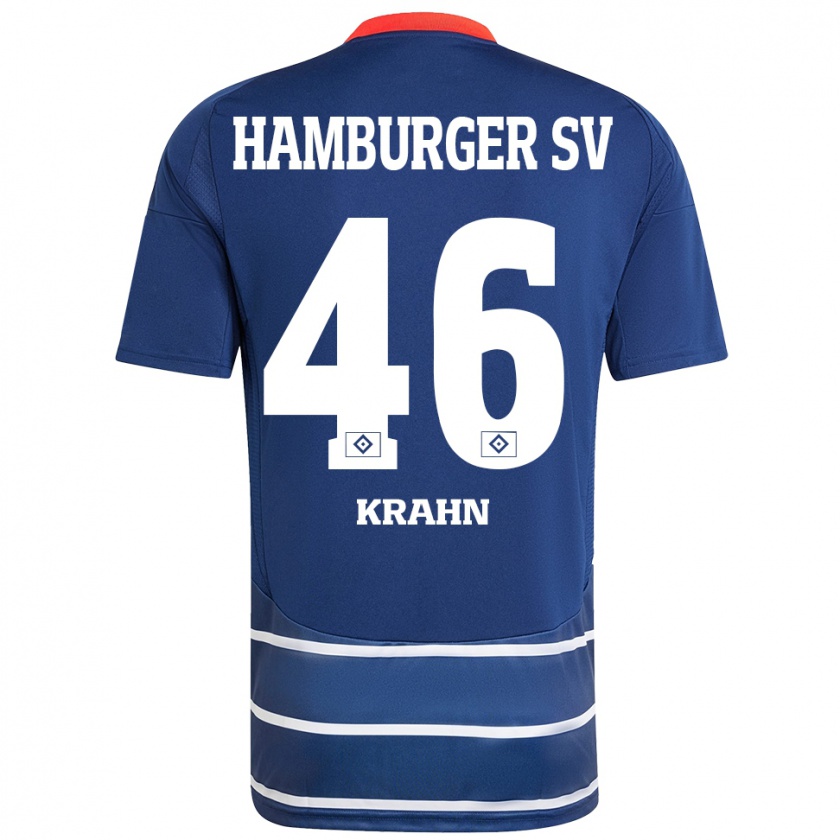 Kandiny Herren Elijah Krahn #46 Dunkelblau Auswärtstrikot Trikot 2024/25 T-Shirt