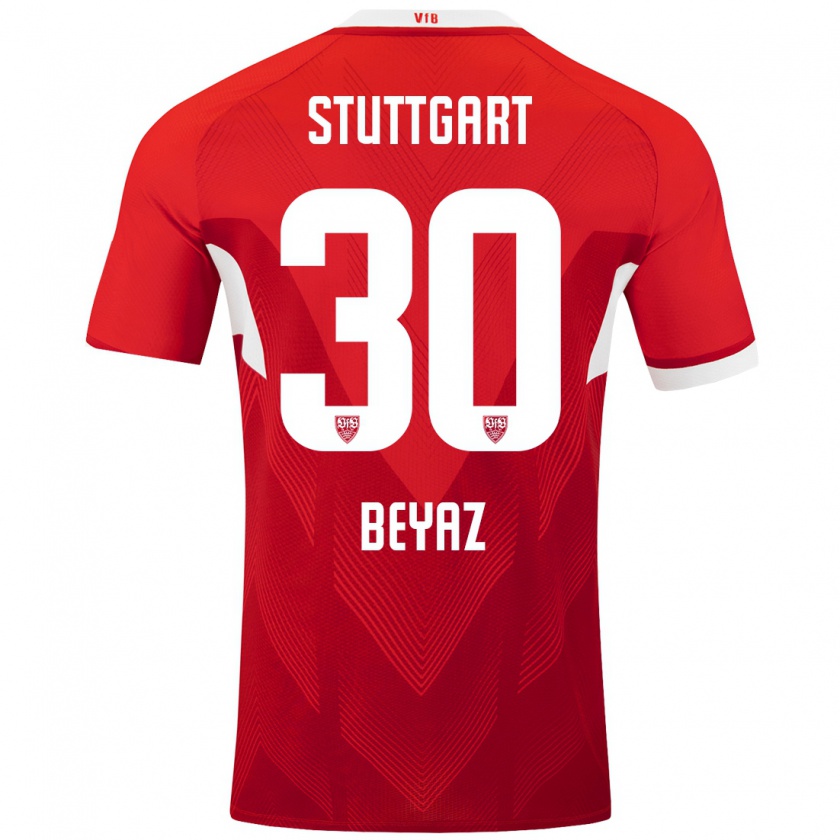 Kandiny Herren Ömer Beyaz #30 Rot Weiß Auswärtstrikot Trikot 2024/25 T-Shirt