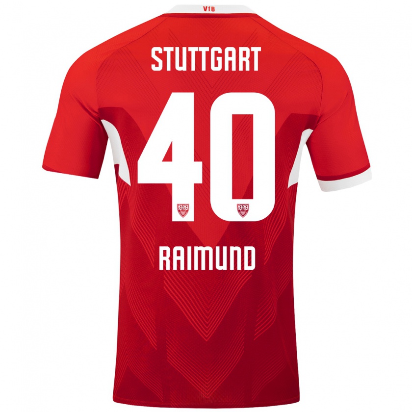 Kandiny Herren Luca Raimund #40 Rot Weiß Auswärtstrikot Trikot 2024/25 T-Shirt