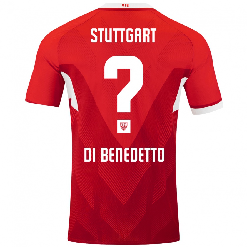 Kandiny Herren Massimo Di Benedetto #0 Rot Weiß Auswärtstrikot Trikot 2024/25 T-Shirt