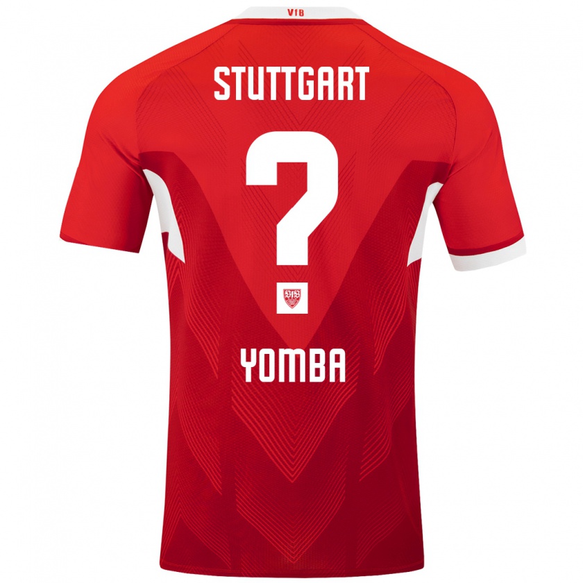 Kandiny Herren Jeremy Noah Djeukui Yomba #0 Rot Weiß Auswärtstrikot Trikot 2024/25 T-Shirt