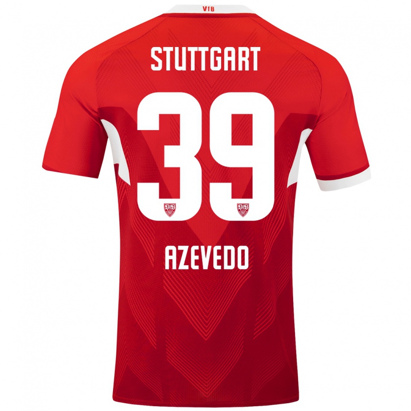 Kandiny Herren Alexandre Azevedo #39 Rot Weiß Auswärtstrikot Trikot 2024/25 T-Shirt