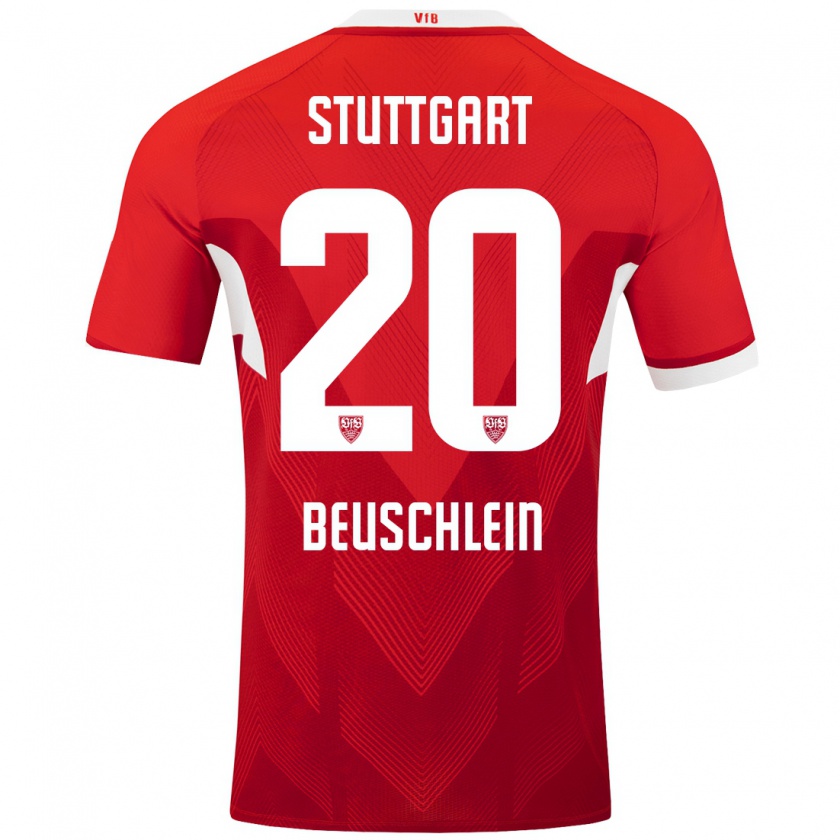 Kandiny Herren Jana Beuschlein #20 Rot Weiß Auswärtstrikot Trikot 2024/25 T-Shirt