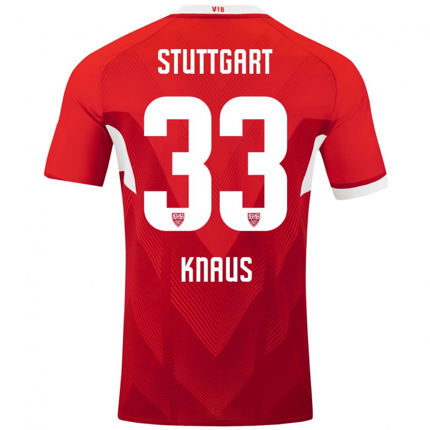 Kandiny Herren Jessica Knaus #33 Rot Weiß Auswärtstrikot Trikot 2024/25 T-Shirt