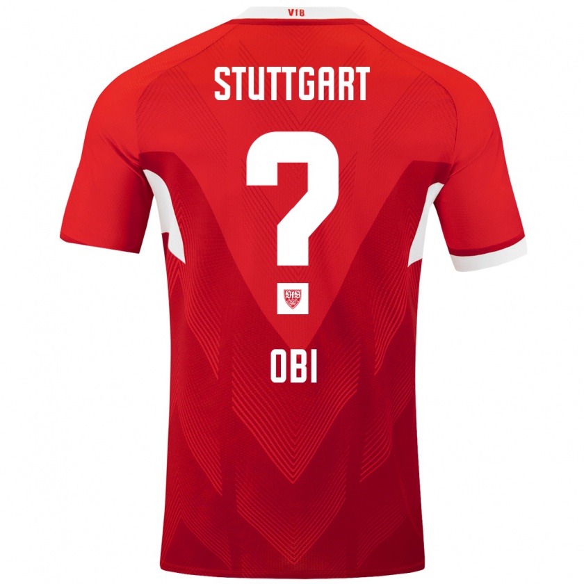 Kandiny Herren Collin Obi #0 Rot Weiß Auswärtstrikot Trikot 2024/25 T-Shirt