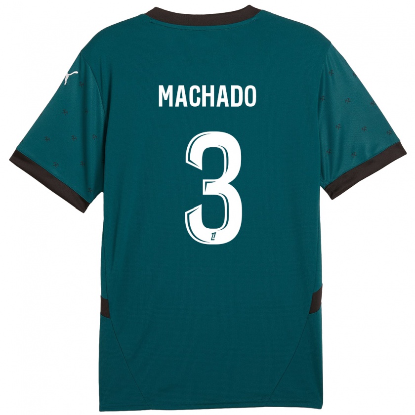 Kandiny Herren Deiver Machado #3 Dunkelgrün Auswärtstrikot Trikot 2024/25 T-Shirt