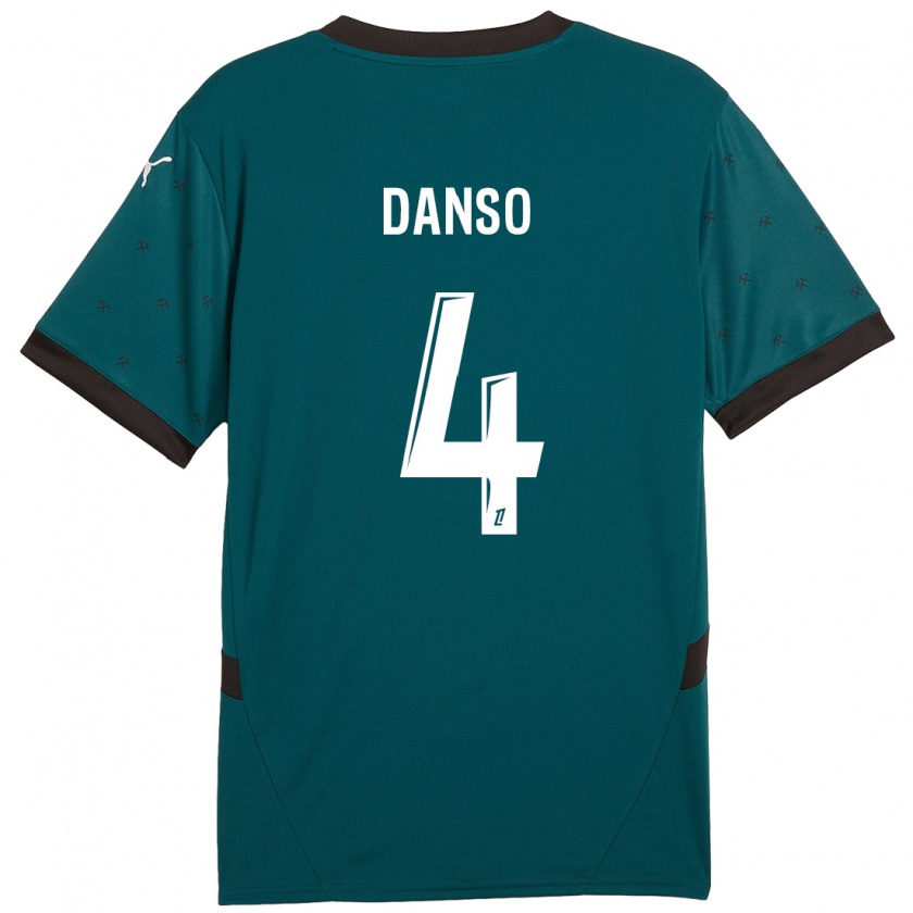 Kandiny Herren Kevin Danso #4 Dunkelgrün Auswärtstrikot Trikot 2024/25 T-Shirt