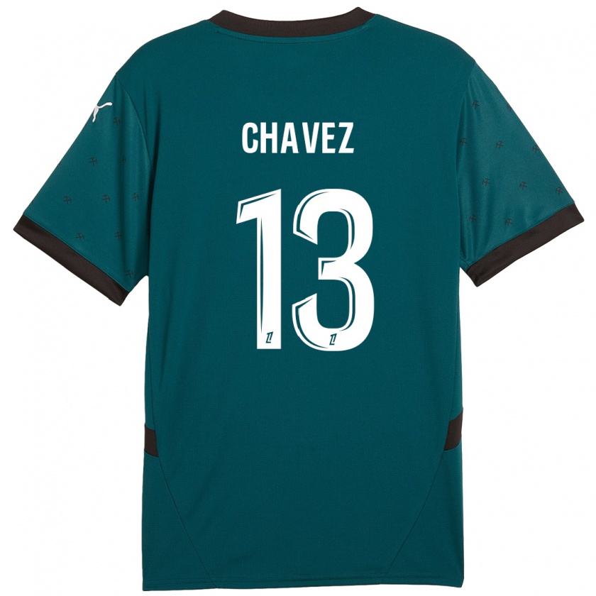 Kandiny Herren Jhoanner Chávez #13 Dunkelgrün Auswärtstrikot Trikot 2024/25 T-Shirt