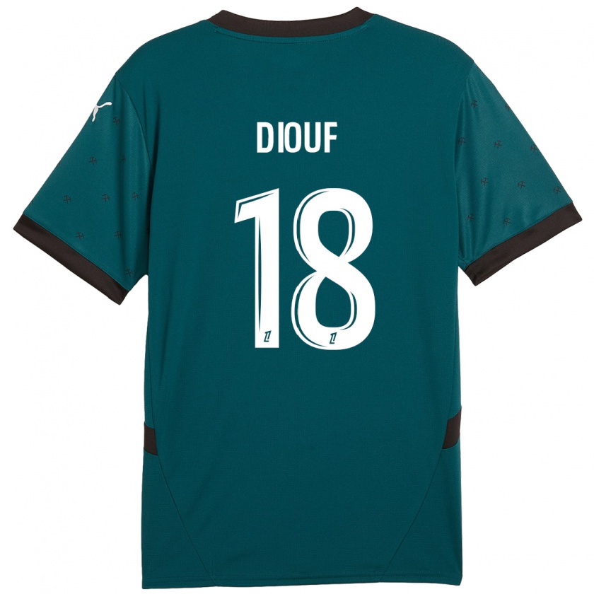 Kandiny Herren Andy Diouf #18 Dunkelgrün Auswärtstrikot Trikot 2024/25 T-Shirt