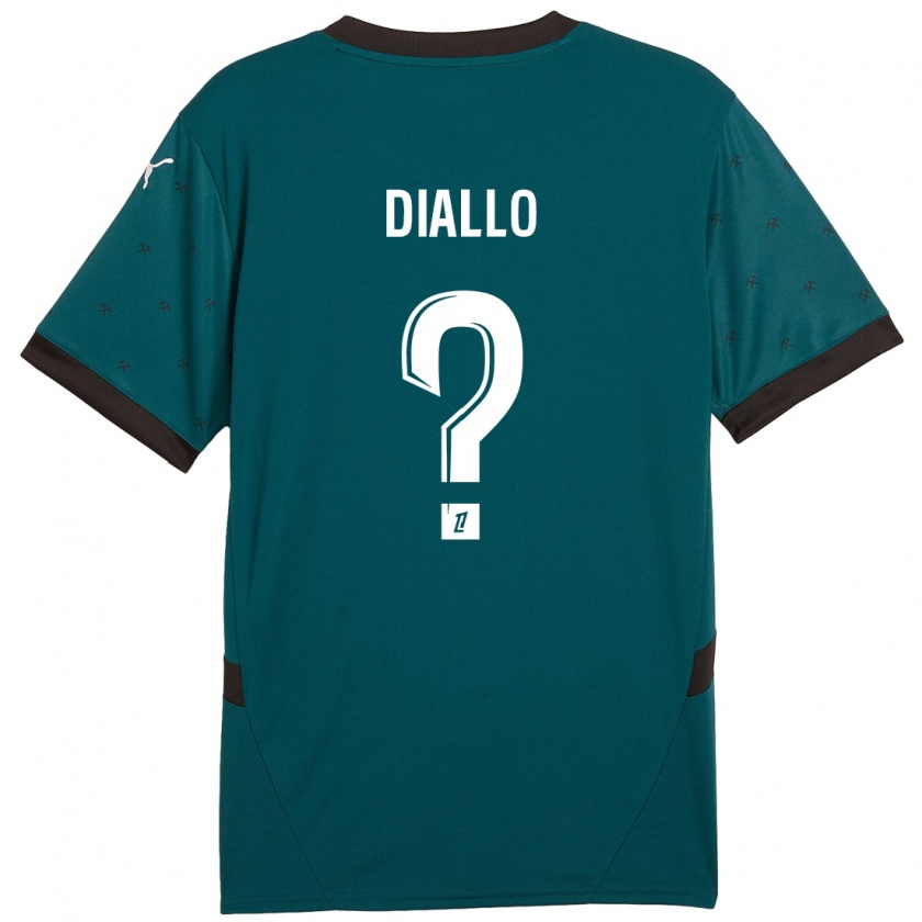 Kandiny Herren Alpha Diallo #0 Dunkelgrün Auswärtstrikot Trikot 2024/25 T-Shirt