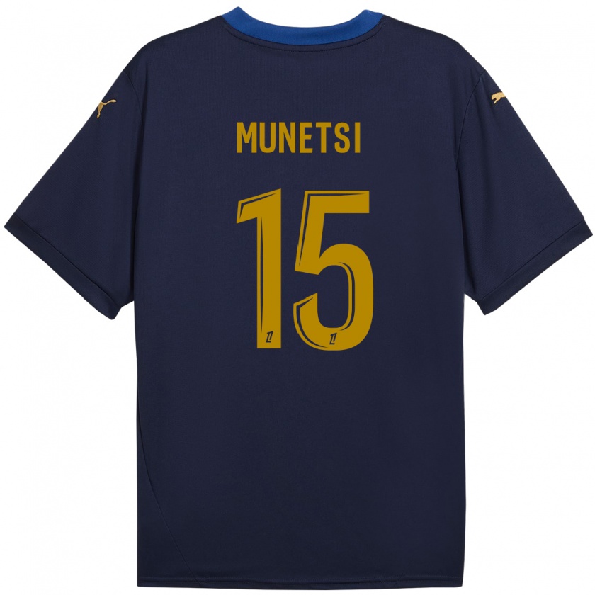 Kandiny Herren Marshall Munetsi #15 Marineblau Gold Auswärtstrikot Trikot 2024/25 T-Shirt