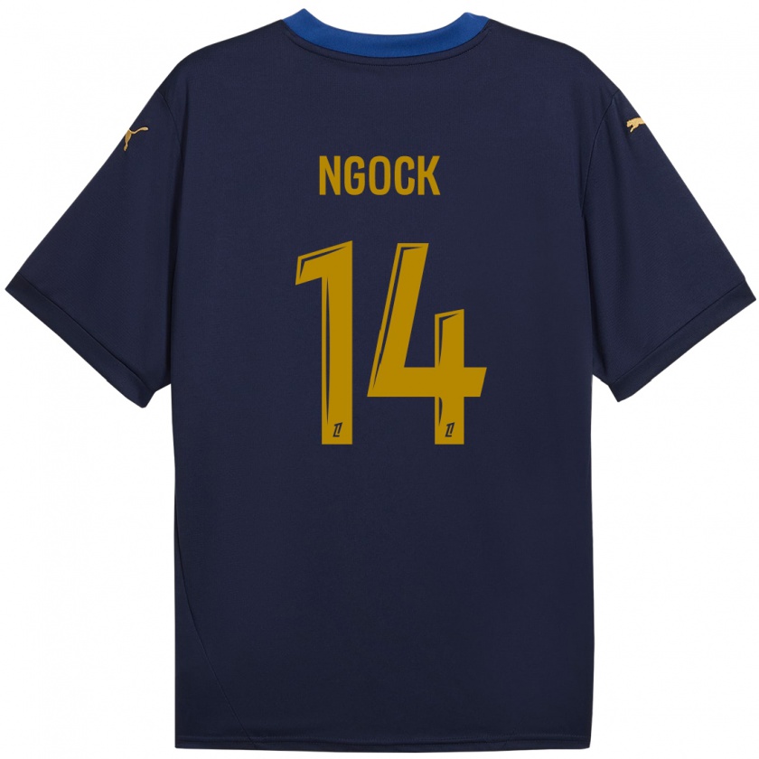 Kandiny Herren Monique Ngock #14 Marineblau Gold Auswärtstrikot Trikot 2024/25 T-Shirt