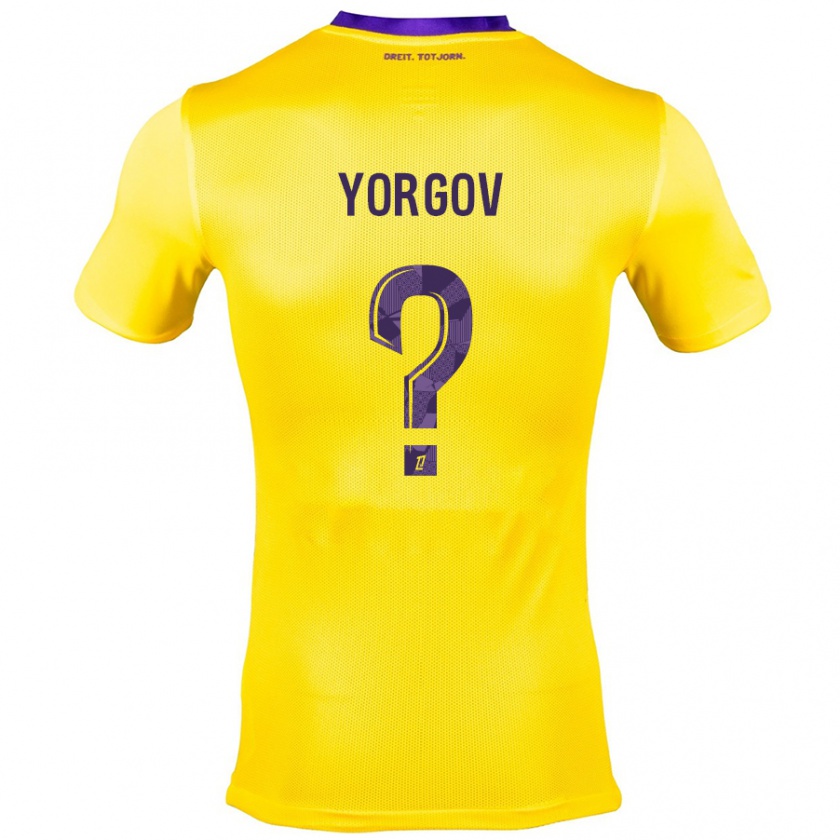 Kandiny Herren Aleksandar Yorgov #0 Gelb Lila Auswärtstrikot Trikot 2024/25 T-Shirt