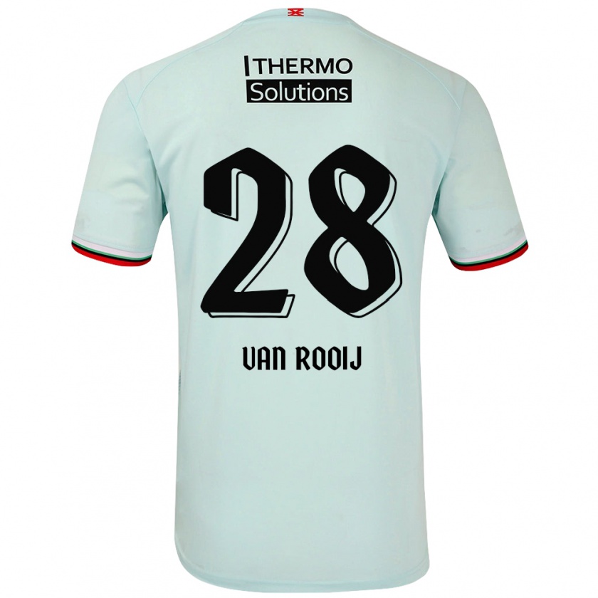 Kandiny Herren Bart Van Rooij #28 Hellgrün Auswärtstrikot Trikot 2024/25 T-Shirt