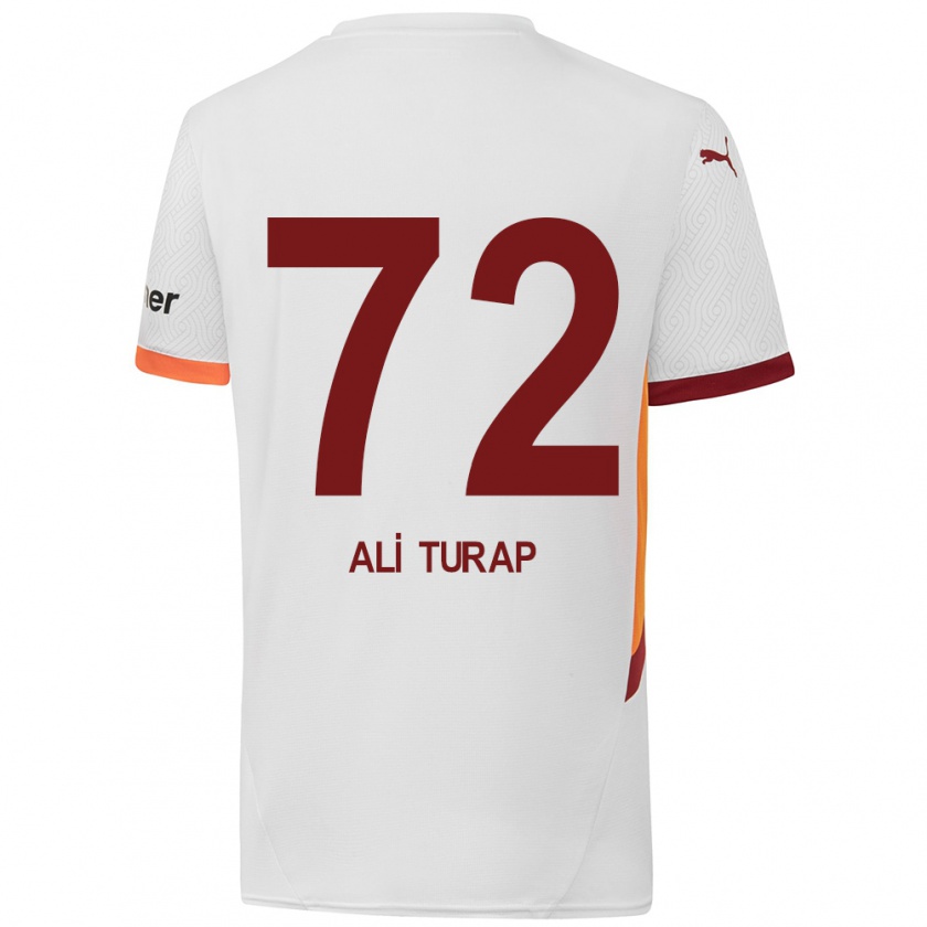 Kandiny Herren Ali Turap Bülbül #72 Weiß Gelb Rot Auswärtstrikot Trikot 2024/25 T-Shirt