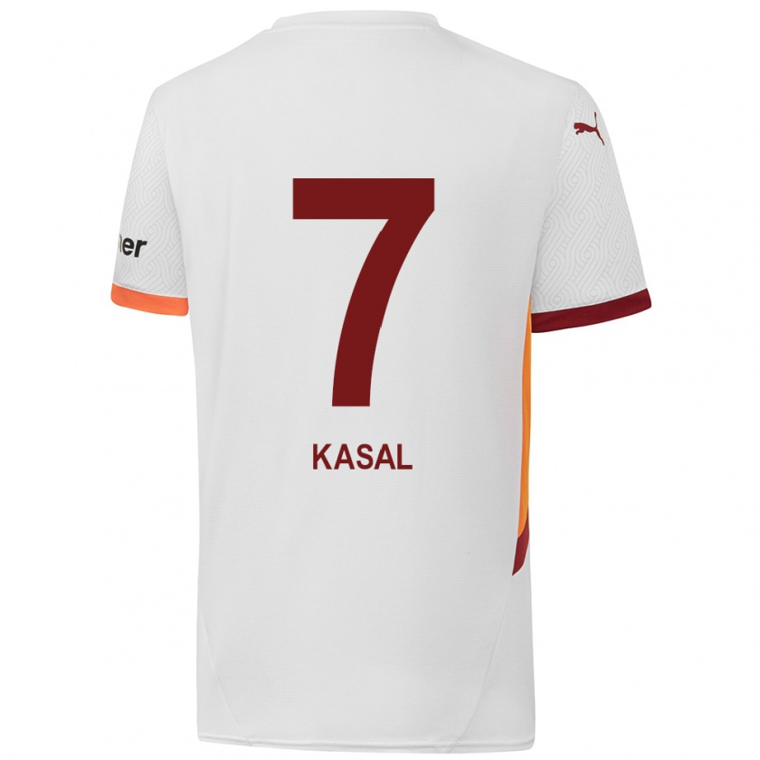 Kandiny Herren Yasin Kasal #7 Weiß Gelb Rot Auswärtstrikot Trikot 2024/25 T-Shirt