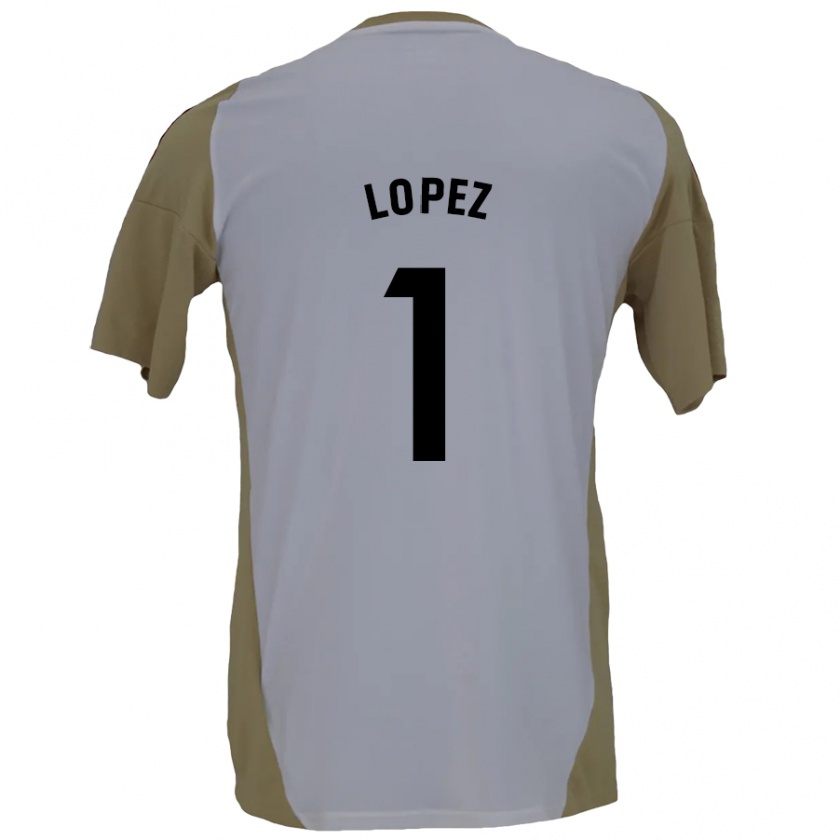 Kandiny Herren Luis López #1 Braunweiß Auswärtstrikot Trikot 2024/25 T-Shirt